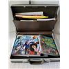 Image 8 : Samsonite briefcase with books, including Lego Star Wars Visual Dictionary.