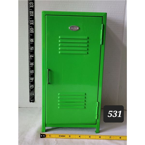 Metal Mini student locker with lock & keys.
