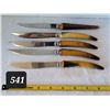 Image 1 : Vtg.  Glo-Hill steak knives. Bakelite handles.
