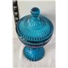 Image 2 : Mid century deep blue covered compote dish. Used a variety of ways.