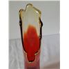 Image 3 : Very nice MCM  L.E Smith Amberina swung vase. Stretch glass, 3 footed base.