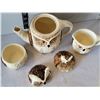 Image 3 : Mid century owl teapot set.  Japan.