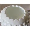 Image 3 : Vtg. Fenton milk glass, hobnail Ivy ball vase.