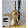 Image 1 : Vtg. Middle eastern designed brass, traditional Dallah for Arabic coffee. India.