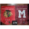 Image 1 : 2 Stanley Cup Champions pennants. 33”H X 23”W