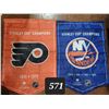 Image 1 : 2 Stanley Cup Champions pennants. 33” high X 23” wide.