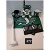 Image 1 : Saskatchewan Roughrider mugs, bank, flag & bandana.