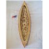 Image 5 : Canoe cribbage board & vintage stoneware hand painted fish bottle.