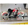 Image 2 : Harley Davidson 1955 Chevy Cameo Pick up dime bank, & FLH Duo-glide motorcycle. Maisto