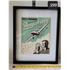 Image 1 : Vtg. Style Advertising art, framed & mounted. “Travel Anywhere But Here”