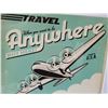 Image 2 : Vtg. Style Advertising art, framed & mounted. “Travel Anywhere But Here”