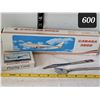 Image 1 : Canada 3000 jet model & playing card. Vtg. American Airlines cutlery.