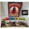 Image 1 : Hard cover train history book with 1970's Railway magazines.