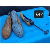 Image 1 : Vintage wood & metal shoe moulds & stretcher.