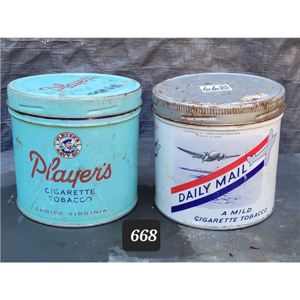 Vintage tobacco tins.