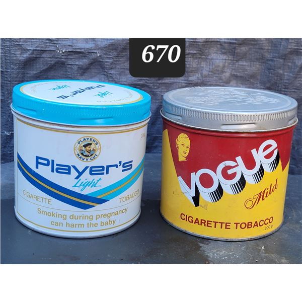 Vtg. Tobacco tins.
