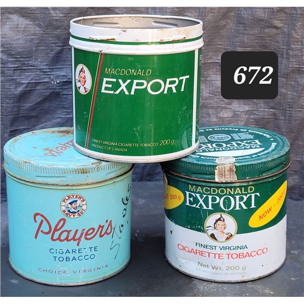 Vtg. tobacco tins.
