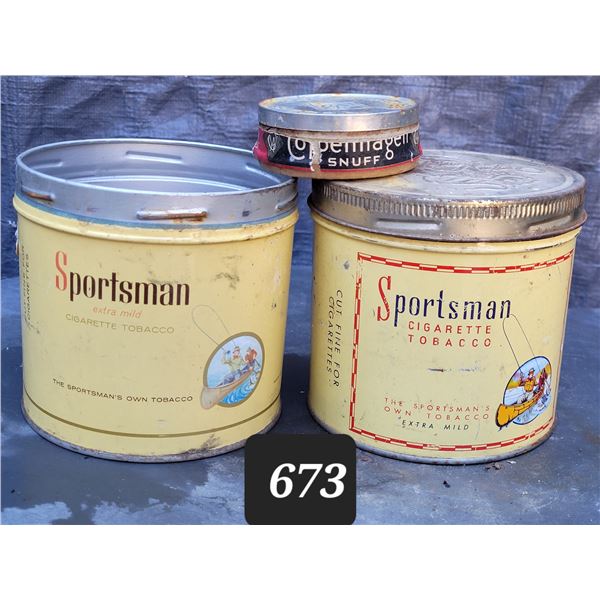 Vintage tobacco tins.