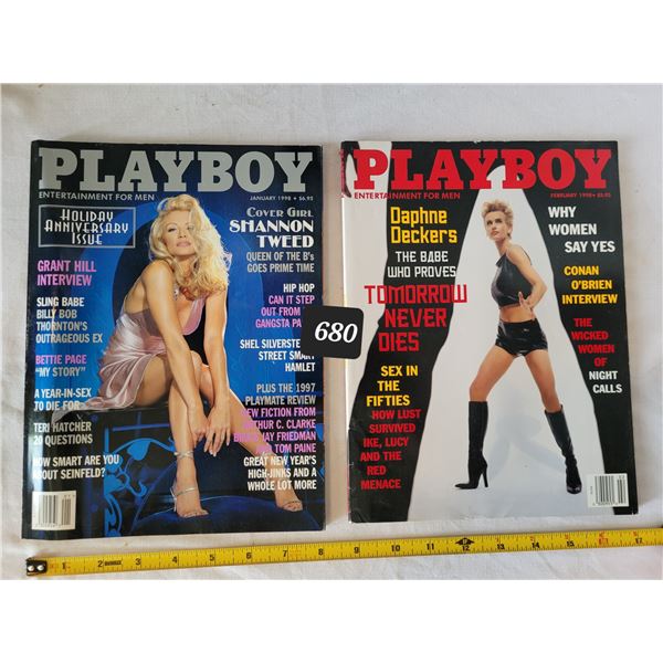 Playboy magazines. Jan & Feb. 1998