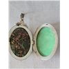 Image 2 : Large1914 sterling 925 silver etched locket. Engraved on back.