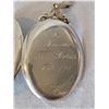 Image 4 : Large1914 sterling 925 silver etched locket. Engraved on back.