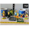 Image 1 : Group of The Simpsons collectibles.