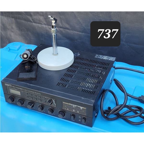 InterM public address receiver, microphone & stand.