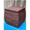 Image 2 : Wicker weave storage footstool.
