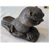 Image 3 : Vtg. Beaver soapstone carving. Castle Carvings.