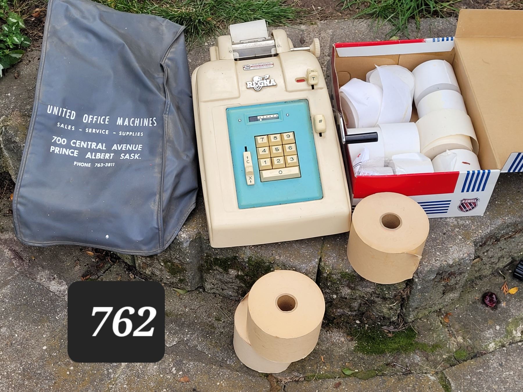 Loading Adding Machine Paper United Office Machines adding machine & paper rolls. - Schmalz Auctions