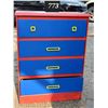 Image 1 : Mid century, painted 4 drawer pine chest of drawers.