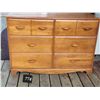 Image 1 : Vintage 6 drawer solid maple vanity. Made in Quebec.