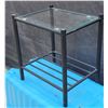 Image 2 : Metal, glass top side table.