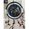 Image 1 : Large Dreamcatcher. Native wildlife painted on velvet.