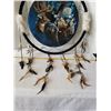 Image 2 : Large Dreamcatcher. Native wildlife painted on velvet.