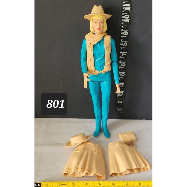 1960's Marx “Best of the West” Jane West action figure & accessories.