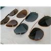 Image 8 : Lot of glasses.Vintage, RayBan  & clip on sun glasses. Old Villson goggle case & others.