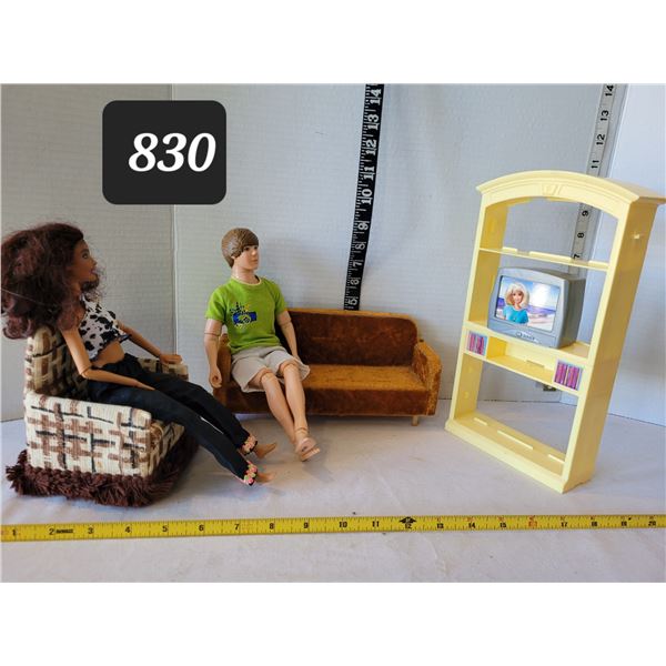 Justin Bieber & Barbie watching movies.