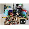 Image 1 : Halloween buckets filled with toys. Pillow case & witch doll.