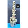 Image 1 : Outdoor Halloween tower of skulls. 51” H