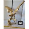 Image 1 : Large solid Brass eagle. Repaired.