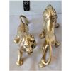 Image 3 : Pair of solid brass lions.