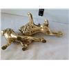Image 4 : Pair of solid brass lions.