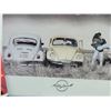 Image 2 : Volkswagen Beetle hubcaps & framed photo.