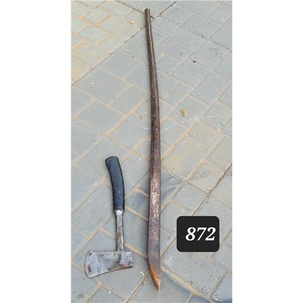 Ardex hatchet. Drop forged(Italy) & large metal pry bar