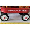 Image 2 : Very small Radio Flyer wagon with plush Scooby-doo & Yogi bear.