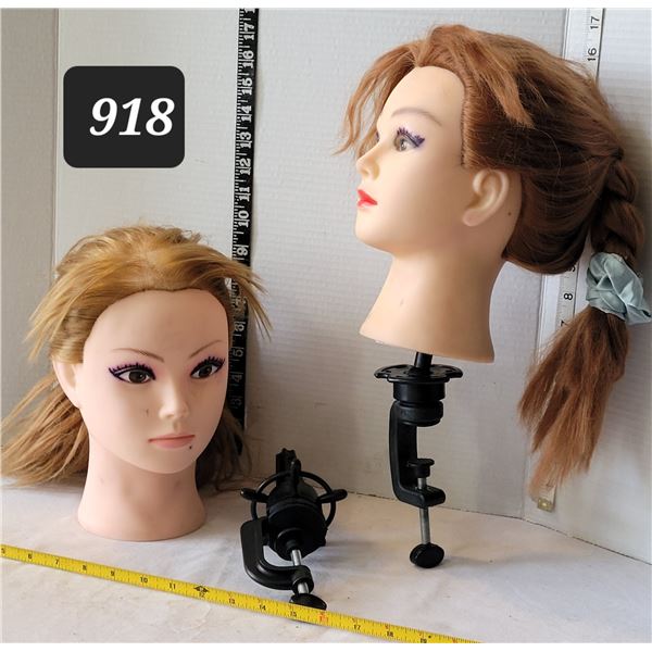 Table clamp, hair styling, practise heads.
