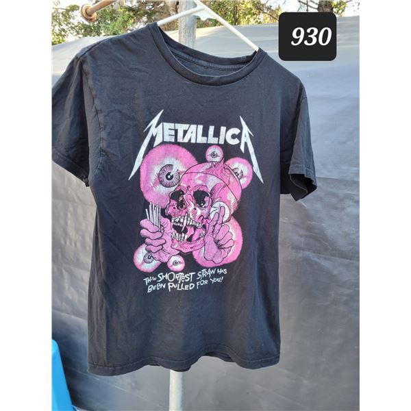 Metallica T-shirt.
