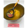Image 2 : 6" lacquered bowl & spoon, berry and leaf design, Russian