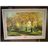 Image 1 : Robert Wood 1956 wall art "October Gold" 40.5" x 29"